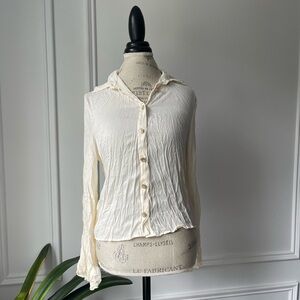 Zara wrinkled button down shirt